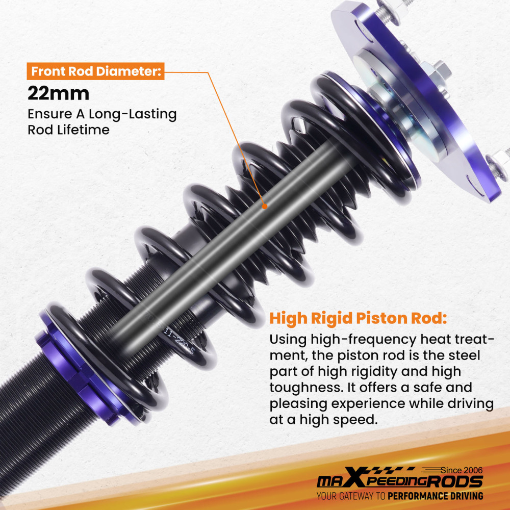 Full Assembly Coilovers Kit compatible for Toyota Camry 07-11 XV40 Adj. Height Shock Strut