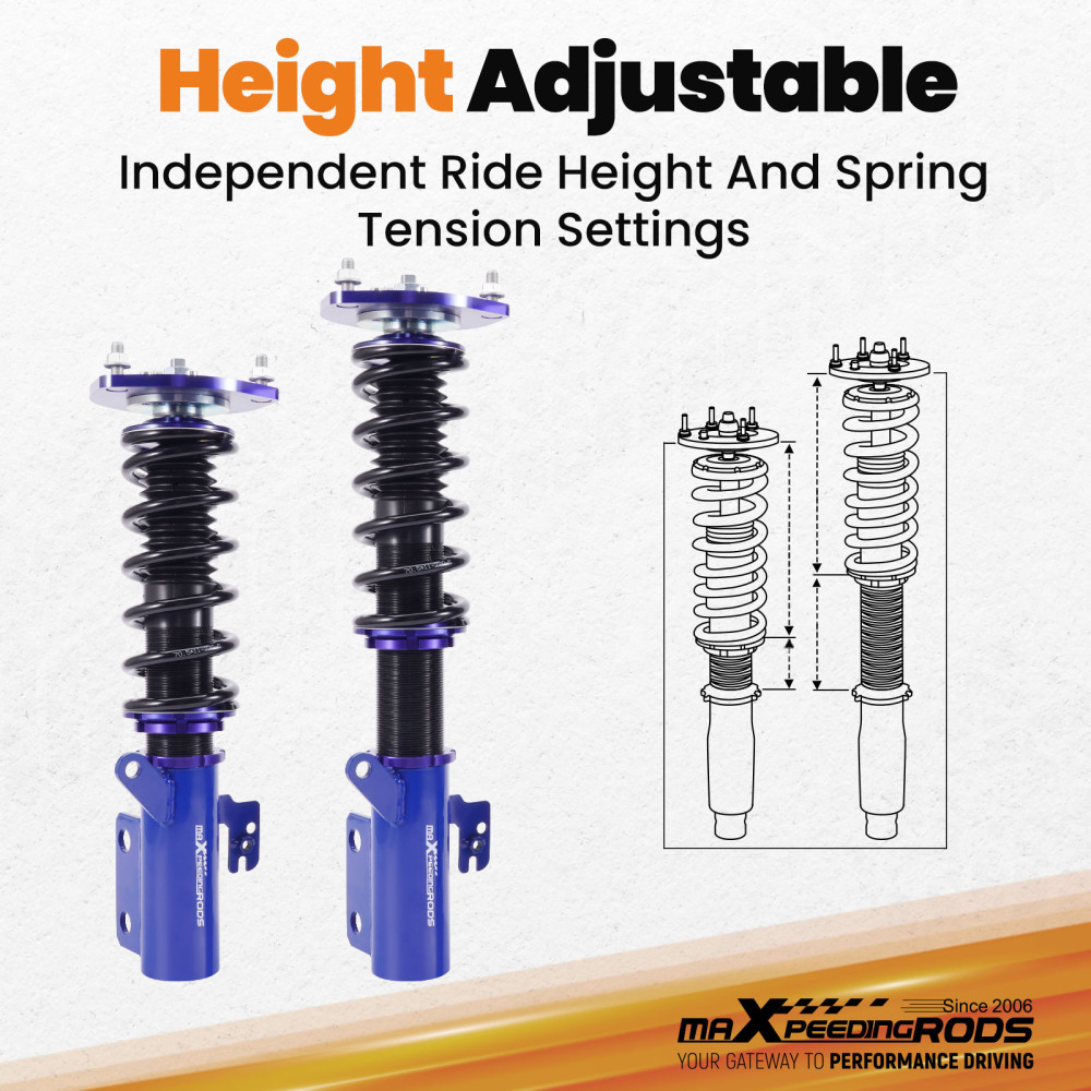 Full Assembly Coilovers Kit compatible for Toyota Camry 07-11 XV40 Adj. Height Shock Strut