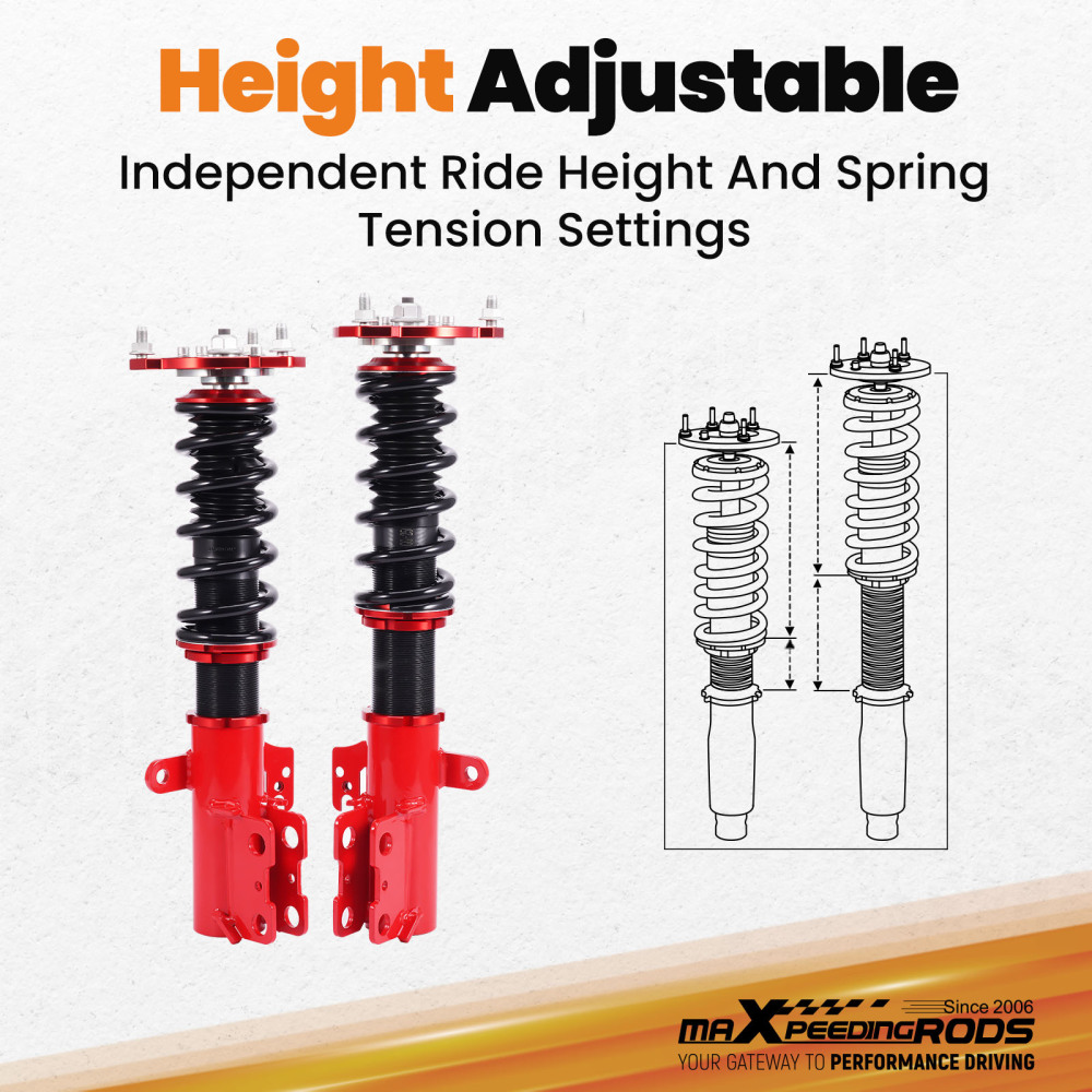 Adjustable Coilovers Shock Struts Kit For 2018+ Compatible for Toyota CAMRY 4cyl L/LE/XLE