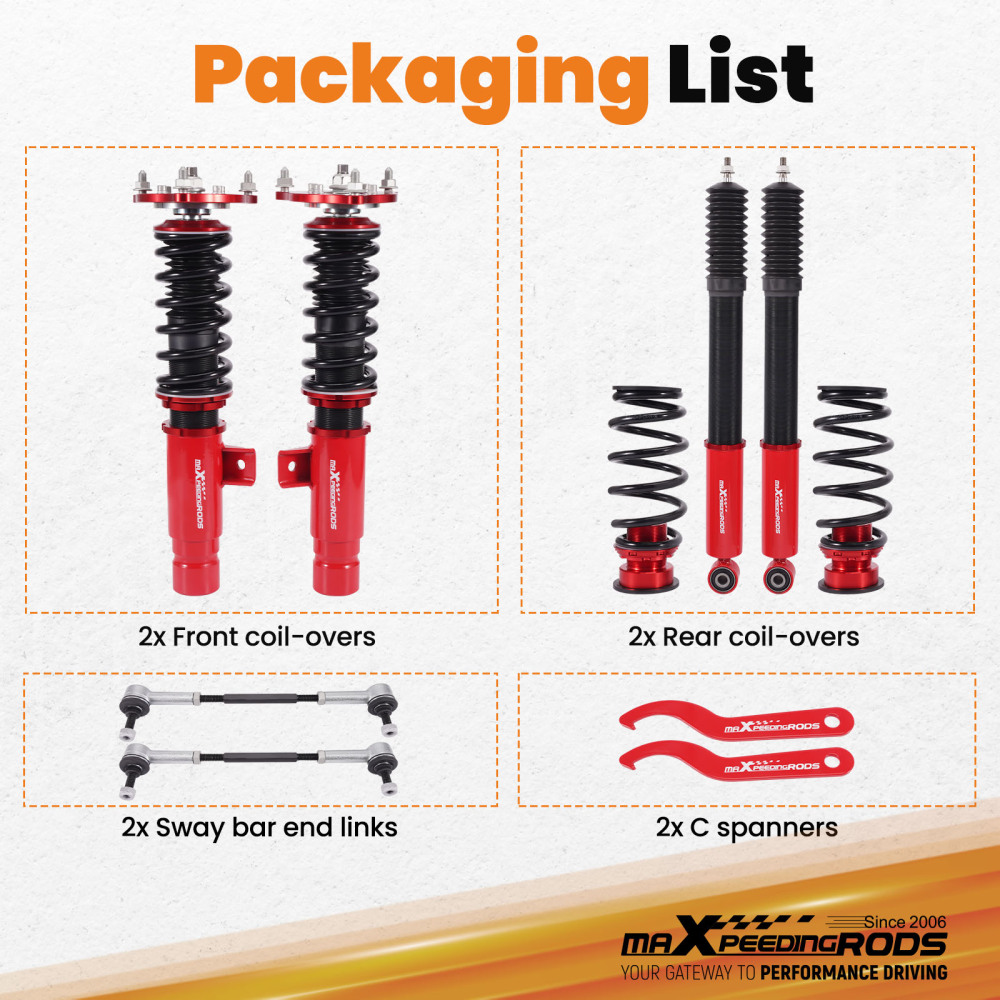 Coilover Suspension Lowering Kit compatible for Honda Civic Si 2dr 4dr 17-21