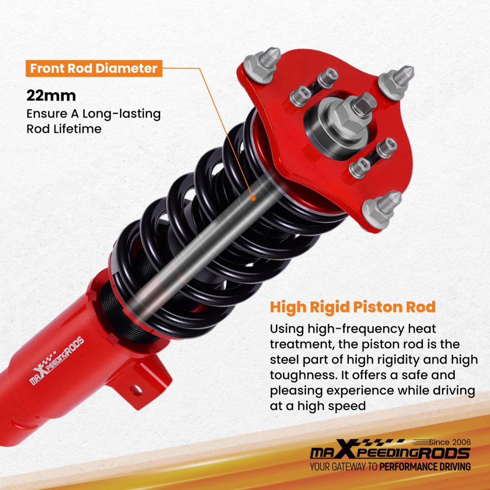 Coilovers Suspension Lowering Kit compatible for Honda Civic FE/FL 21-25 Height Adjustable