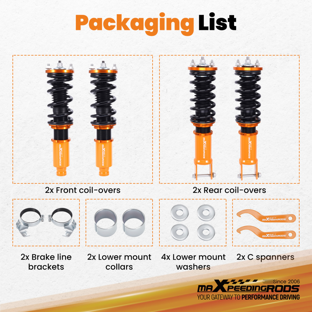 Coilover Suspension Kit compatible for Honda Civic EK 1996-2000 EJ EG EH EE EF EC 1988-1991
