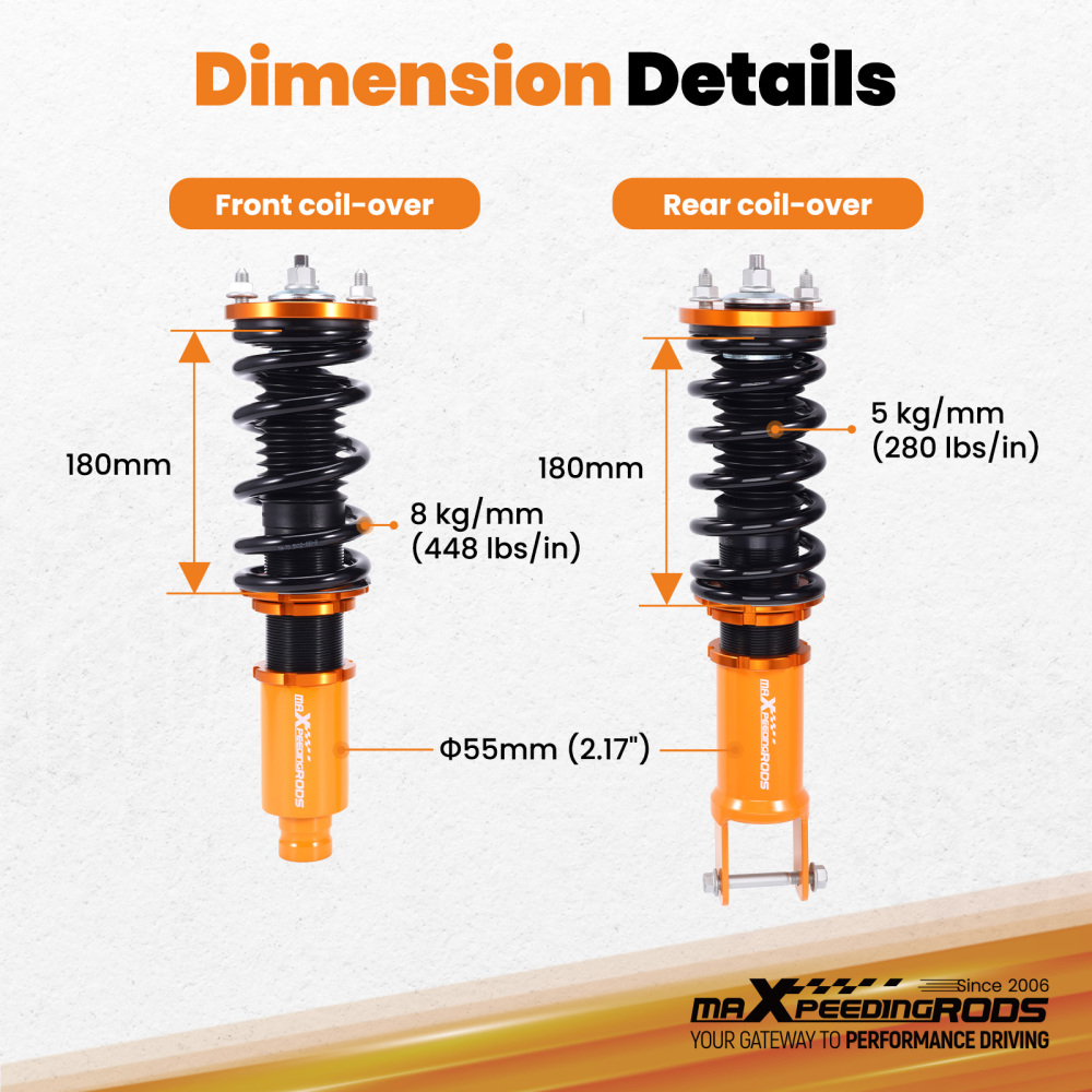 Coilover Suspension Kit compatible for Honda Civic EK 1996-2000 EJ EG EH EE EF EC 1988-1991