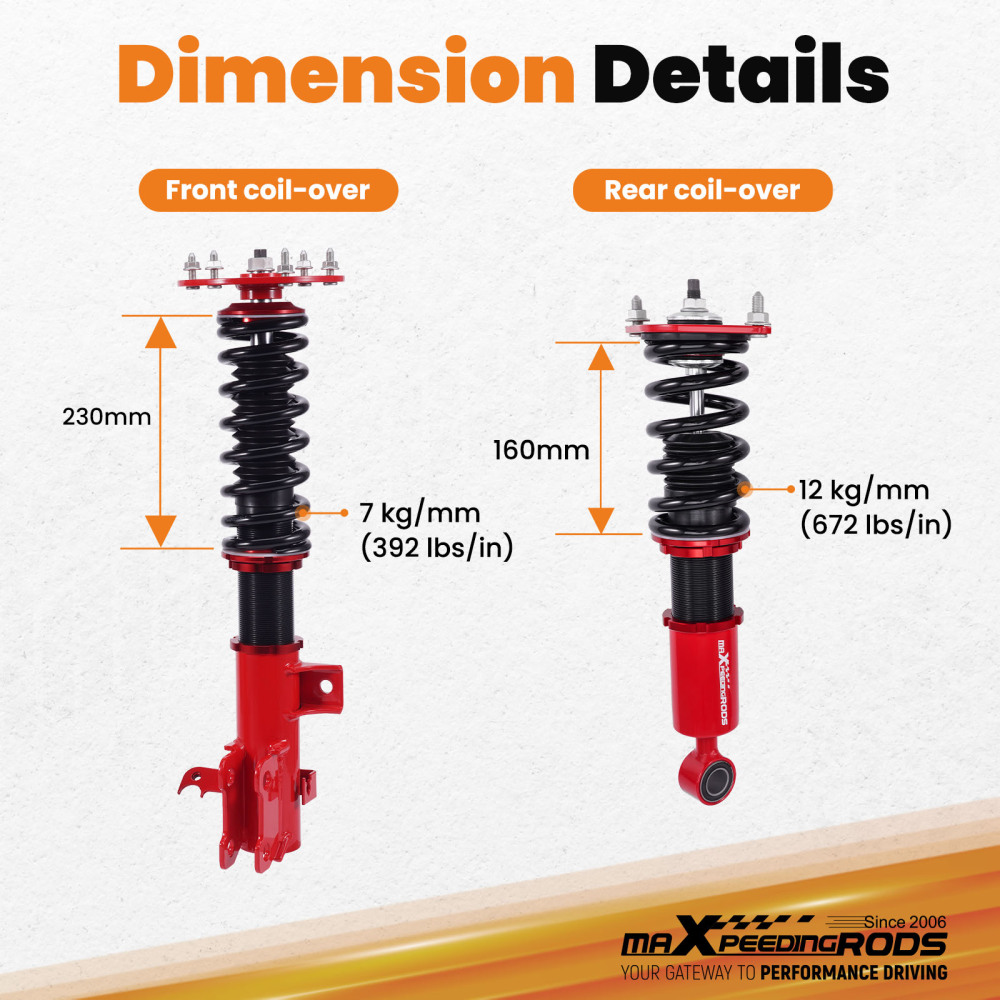 Coilovers Suspension Lowering Kit Struts compatible for HONDA CR-V compatible for FWD 2012-2016