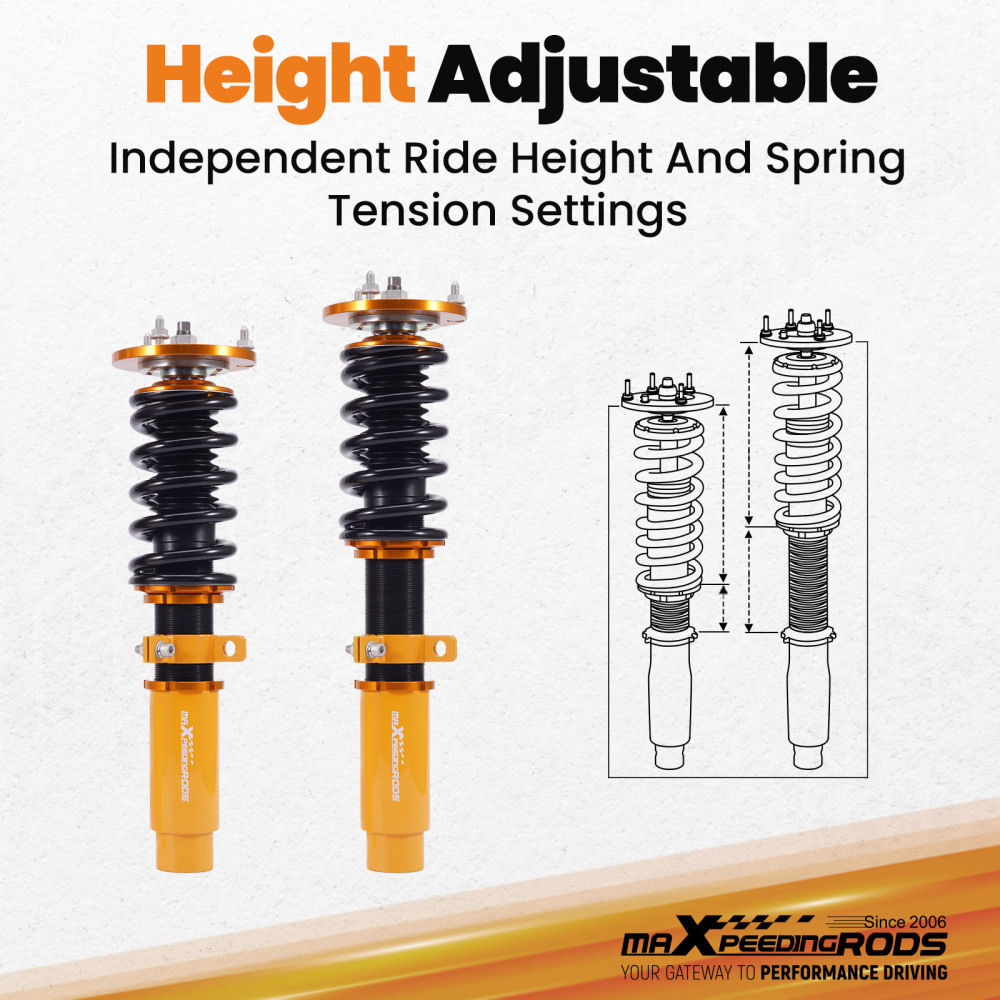 MaXpeedingrods COILOVER SUSPENSION Struts KIT compatible for BMW Z4 / E85 2002-2008