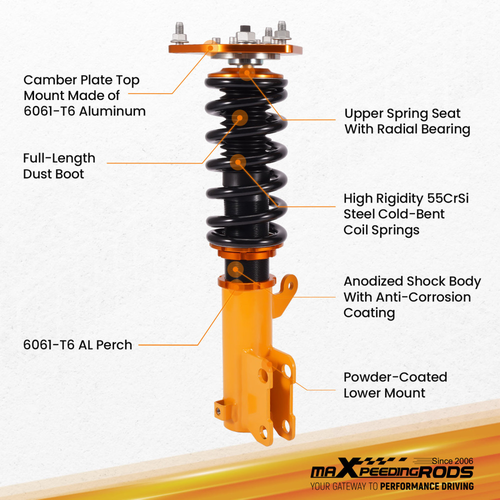 Performance Coilovers Kits compatible for Mitsubishi Eclipse 00-05 Coil Spring Shock Struts