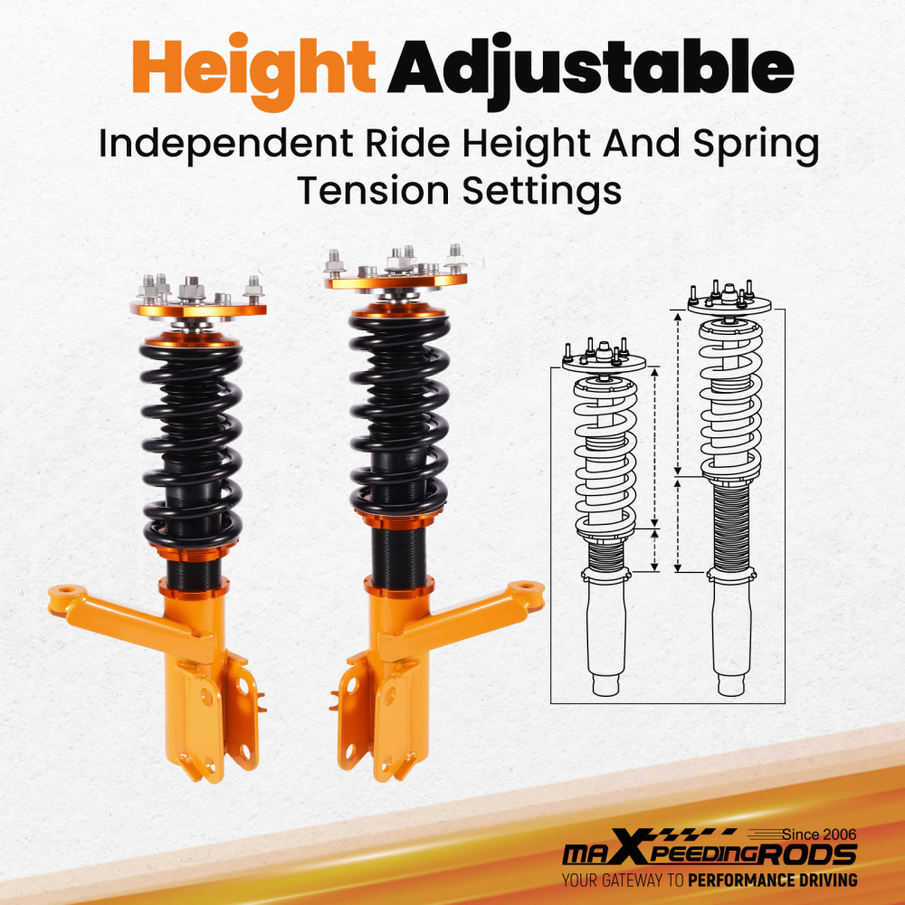 Compatible for Honda Element 2003 - 2011 Adjustable Height Shock Absorbers Coilover Kits
