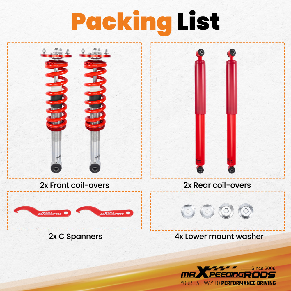 Complete Struts & Shocks compatible for Ford F-150 04-08 RWD for Mark LT 06-08 RWD Only