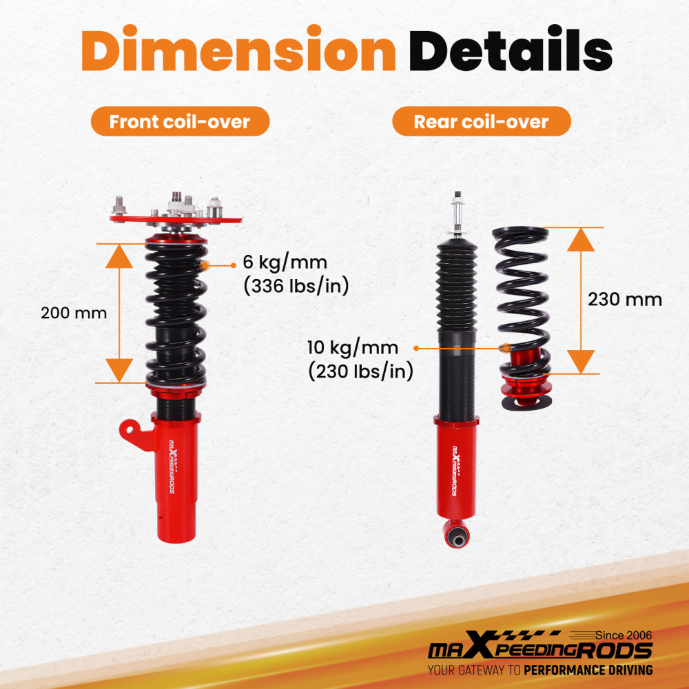 Coilovers Suspension compatible for BMW 3 Series F30 320i, 328i, 330i, 335i xDrive 13-19