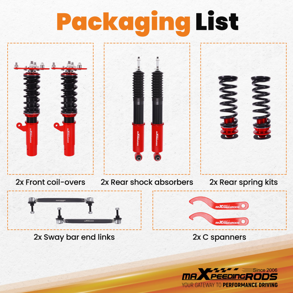 Coilovers Suspension compatible for BMW 3 Series F30 320i, 328i, 330i, 335i xDrive 13-19