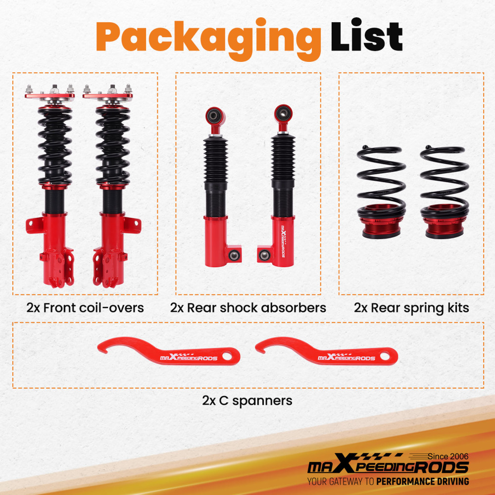 MaXpeedingrods Coilovers Lowering Suspension compatible for Kia Forte Sedan YD 14-18