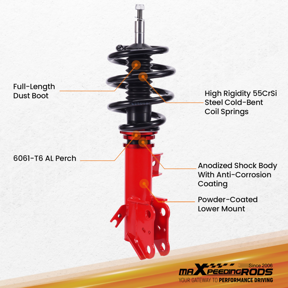 MaXpeedingrods COILOVER Suspension Lowering Kit compatible for Ford Fusion 2013-2020