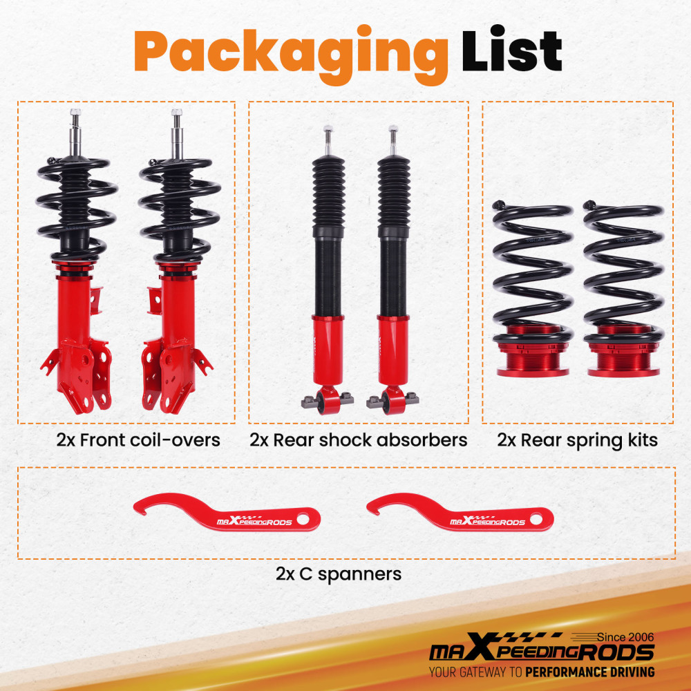 MaXpeedingrods COILOVER Suspension Lowering Kit compatible for Ford Fusion 2013-2020