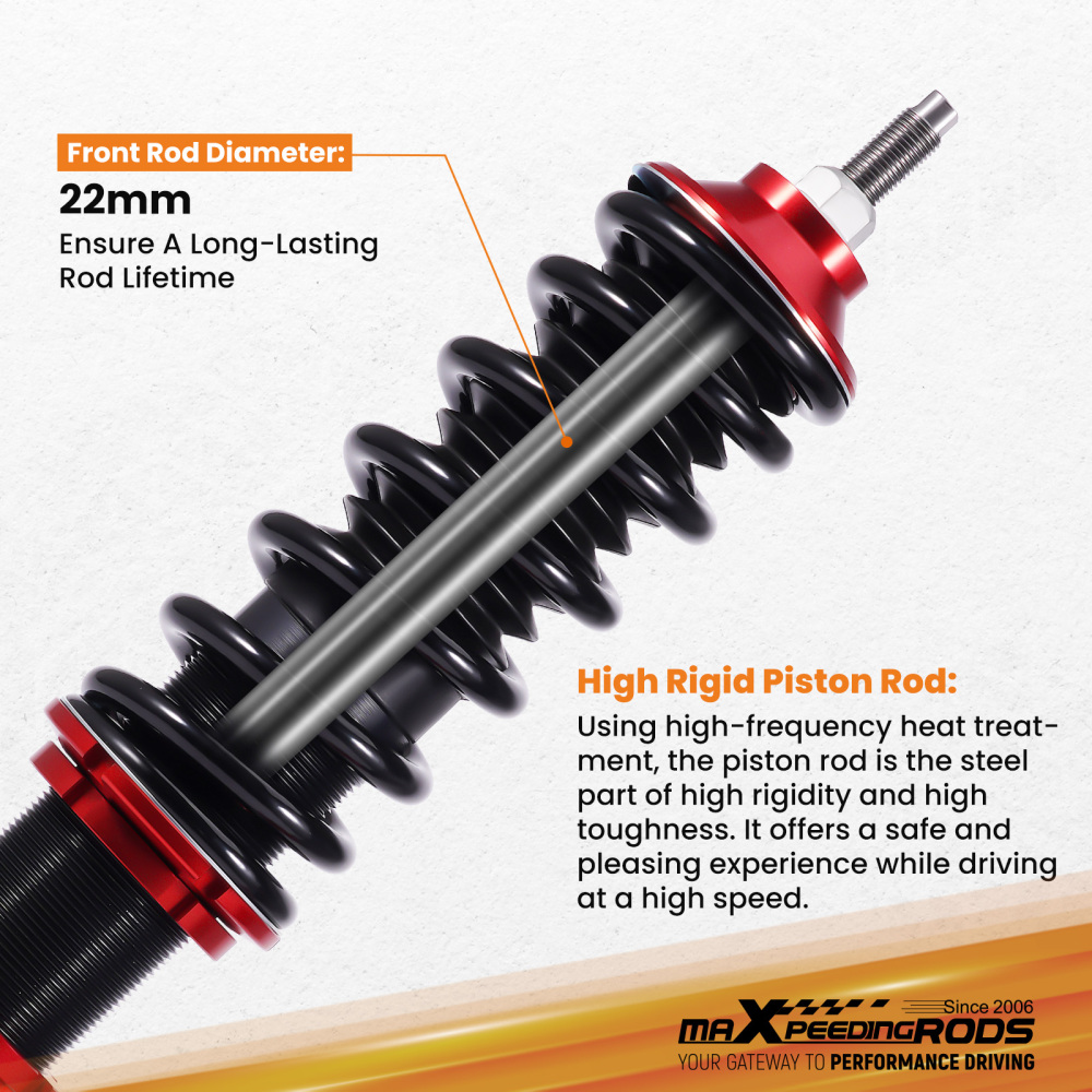 Coilovers Suspension Kit compatible for VW Golf Mk2 Mk3 1985-2000 1.3 1.6 1.8 GTI 2.0 GTI