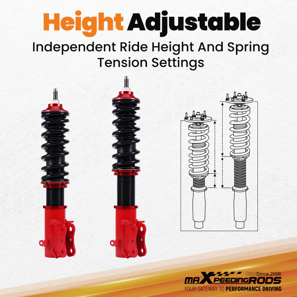Coilovers Suspension Kit compatible for VW Golf Mk2 Mk3 1985-2000 1.3 1.6 1.8 GTI 2.0 GTI