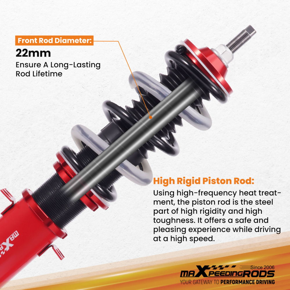 KIT Assetto Regolabile a Ghiera Ammortizzatore compatibile per VW Golf 4 IV 1J1 97-06