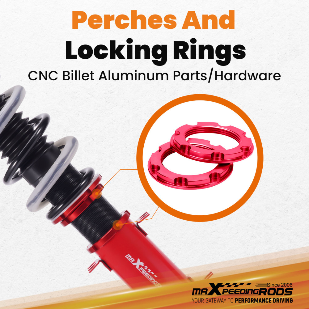 KIT Assetto Regolabile a Ghiera Ammortizzatore compatibile per VW Golf 4 IV 1J1 97-06