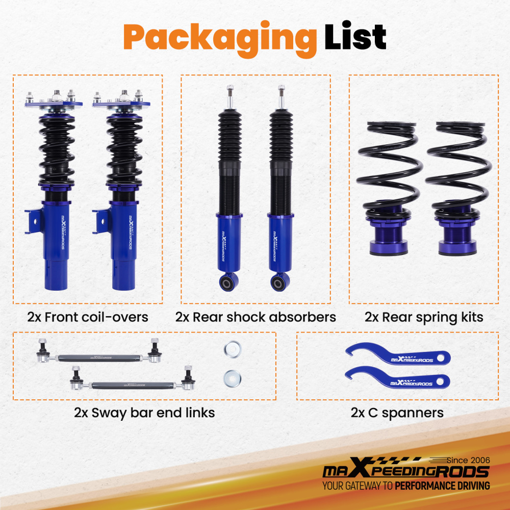 Coilovers Lowering Suspension Kit compatible for Volkswagen Jetta GTI MK5 MK6 2006-17