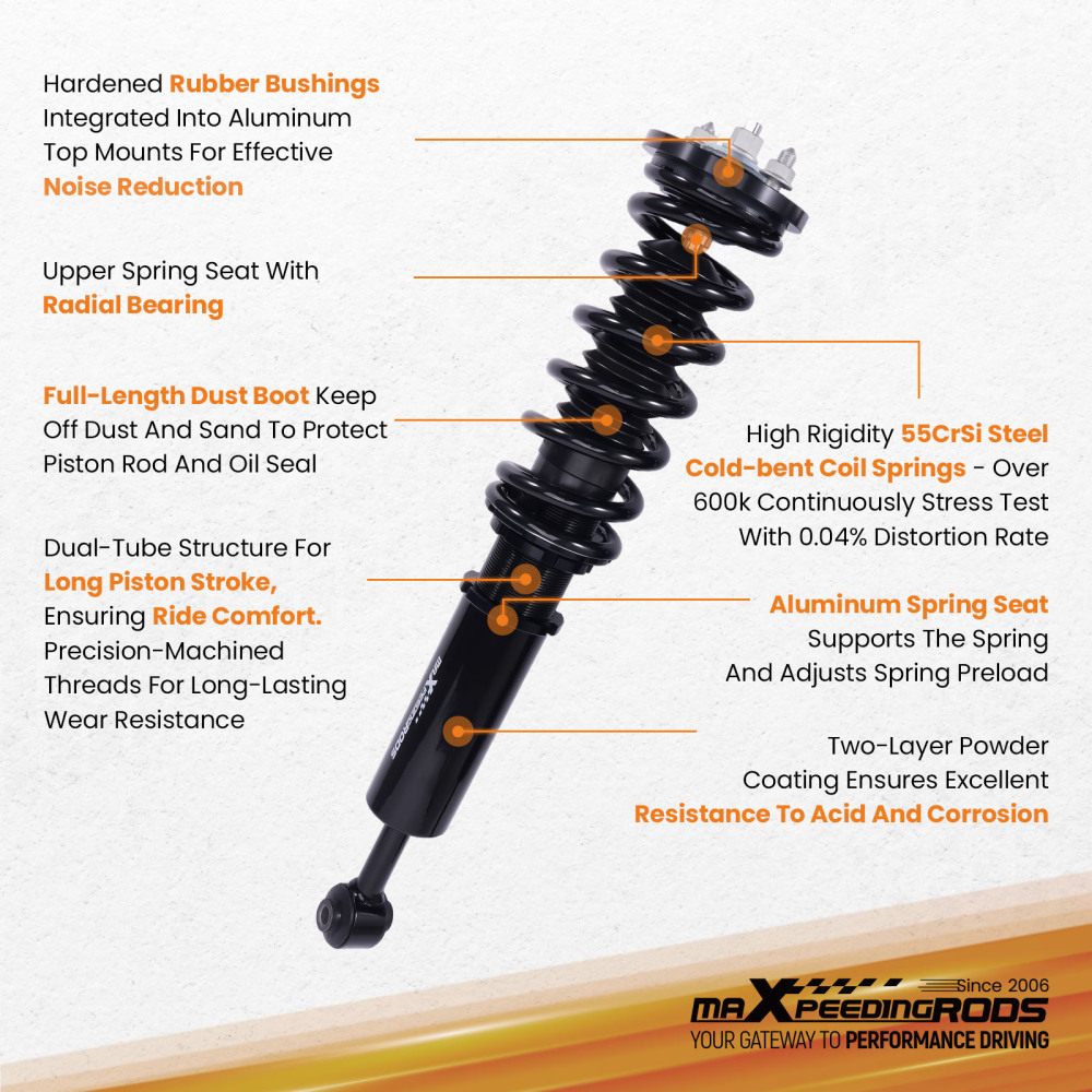 Adjustable Coilovers Suspension Kit compatible for Honda Accord 03-07 compatible for Acura TL 04-08