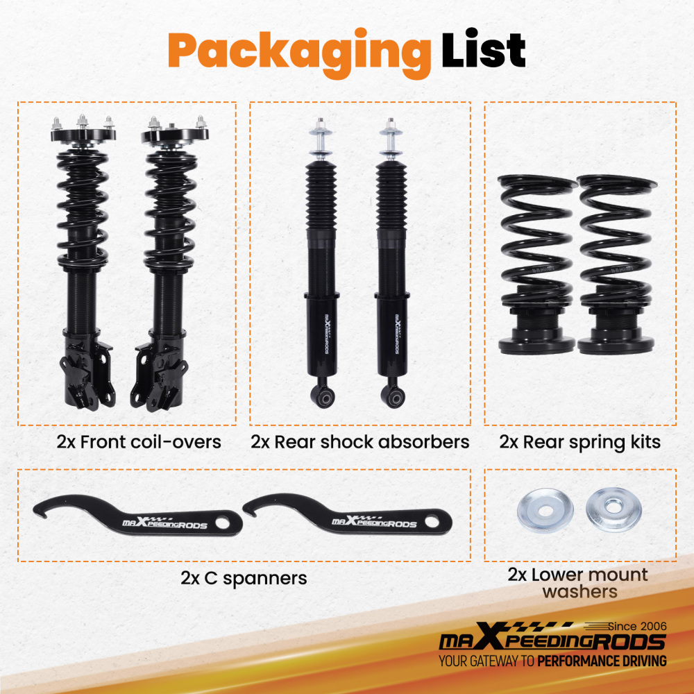 MaXpeedingrods Adjustable Coilovers Suspension Kits compatible for Honda CivicSi 2006-11