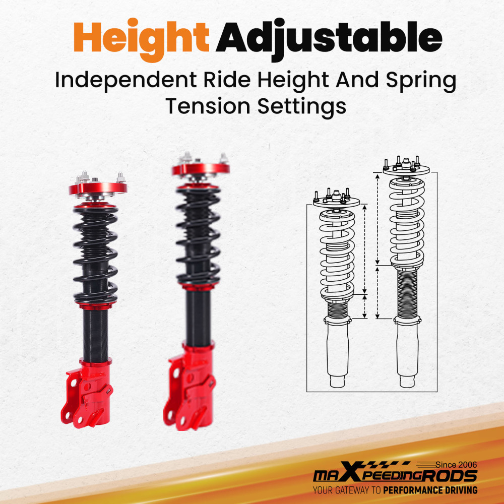 Height Adjustable Coilover Suspension Kit compatible for Honda CIVIC FD1-FD7 compatible for Acura 2006-2011 Lowering Kit