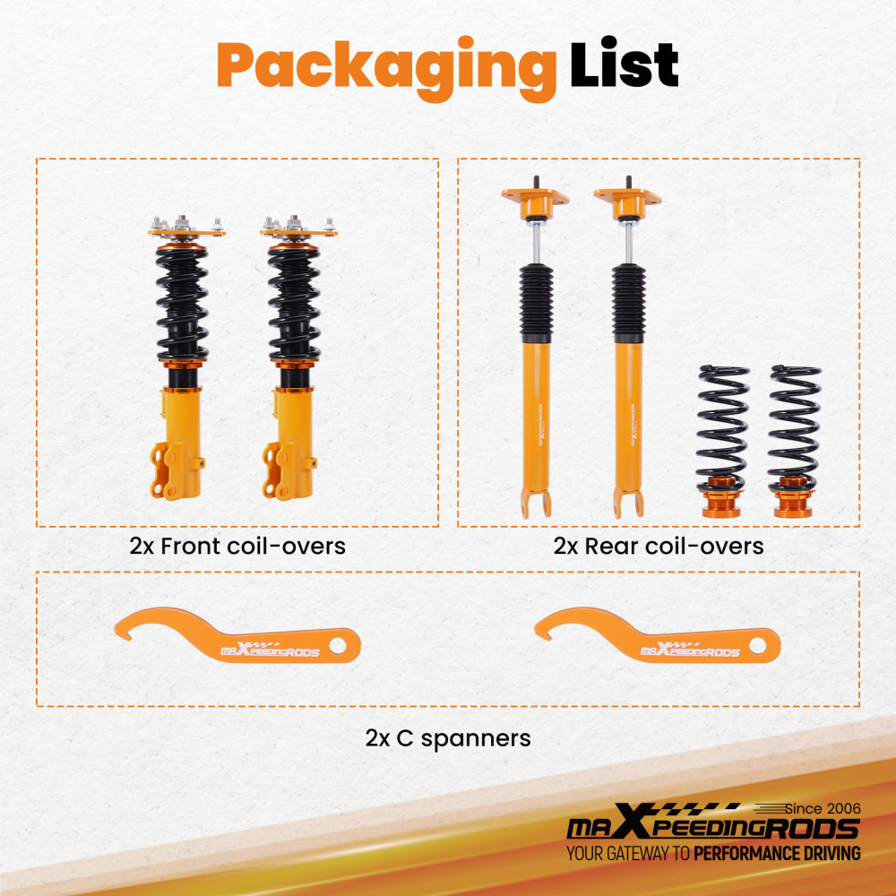 Coilovers Suspension Set Adj. Height compatible for Kia Optima 2012-2015 2.0L Struts Shocks