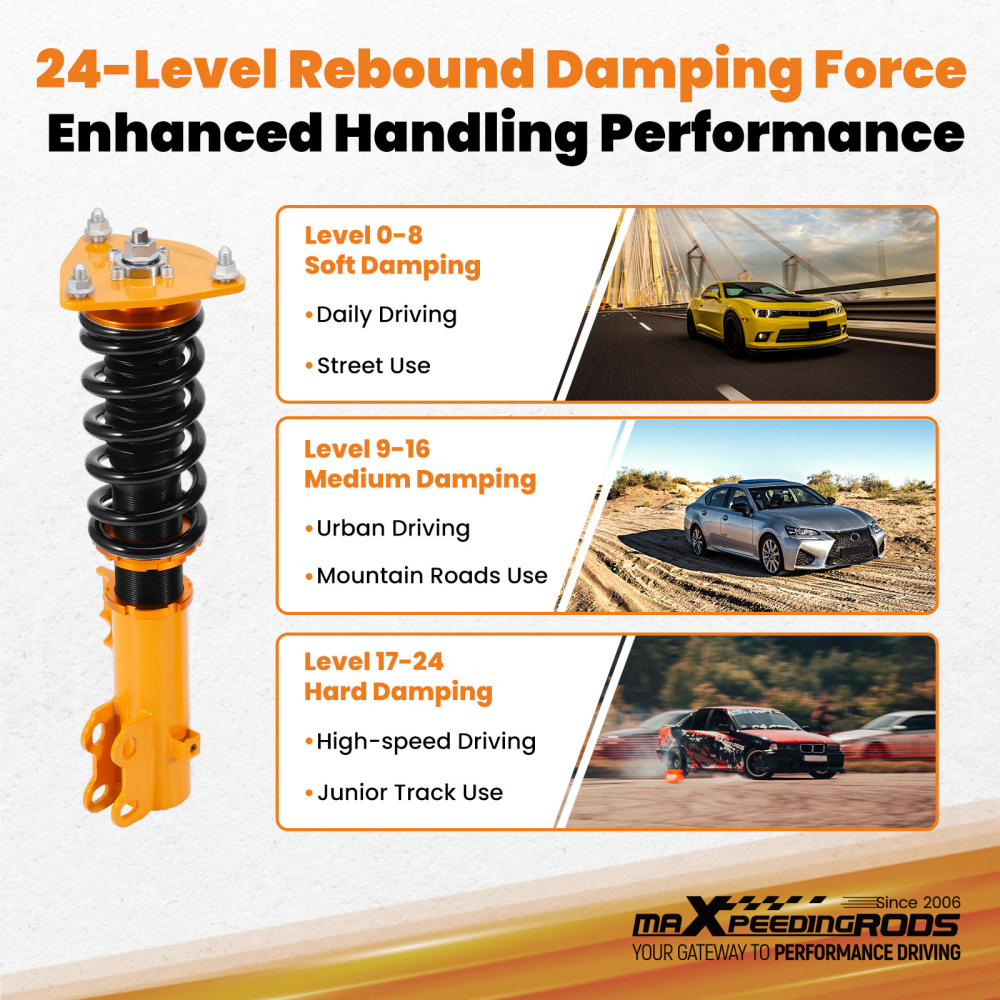 Coilovers Suspension Set Adj. Height compatible for Kia Optima 2012-2015 2.0L Struts Shocks