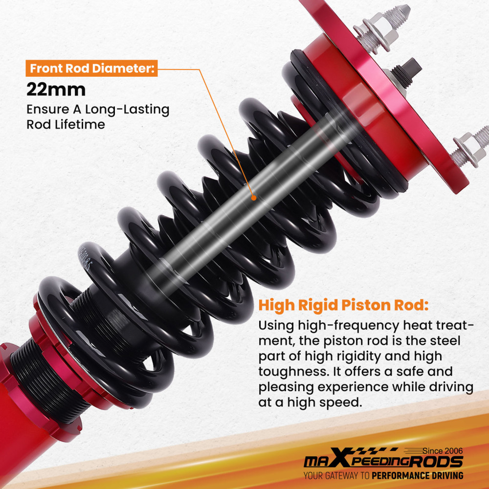 Coilovers Adjustable Suspension Shocks Kit compatible for Lexus IS250 / IS350 RWD 2014-2016