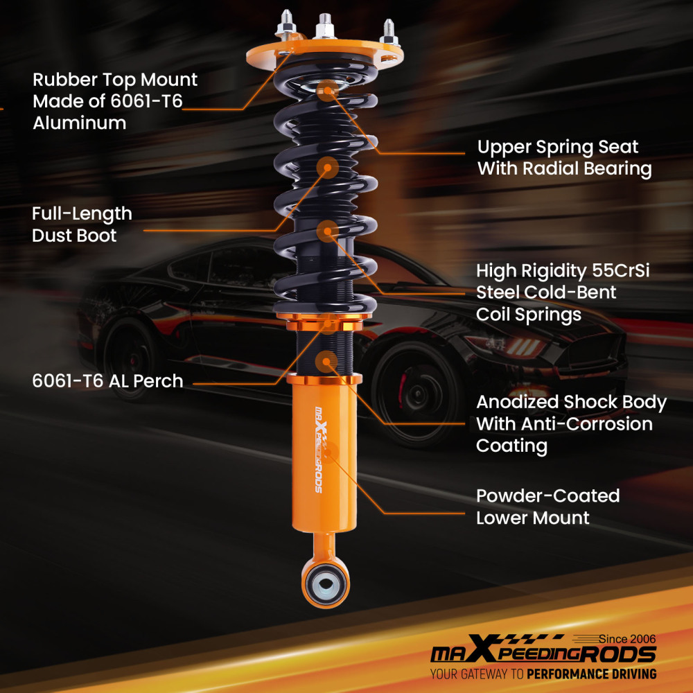 Adjustable Height Coilovers Strut Suspension Kit compatible for Lexus LS400 XF10 1990-1994  Lowering Kit