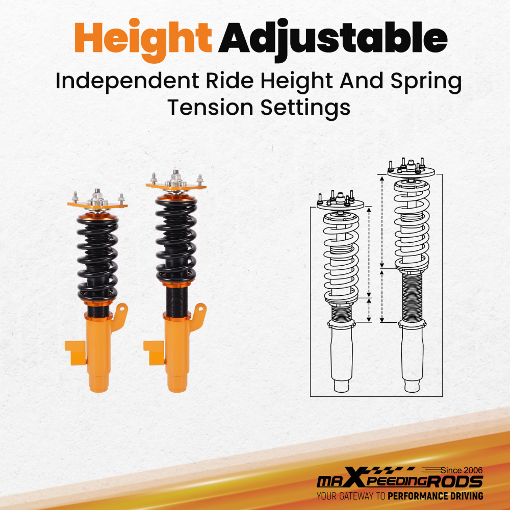 Tuning Coilover Kits compatible for Mazda 3 2004-2013 Adjustable Height Struts Shocks Lowering Kit
