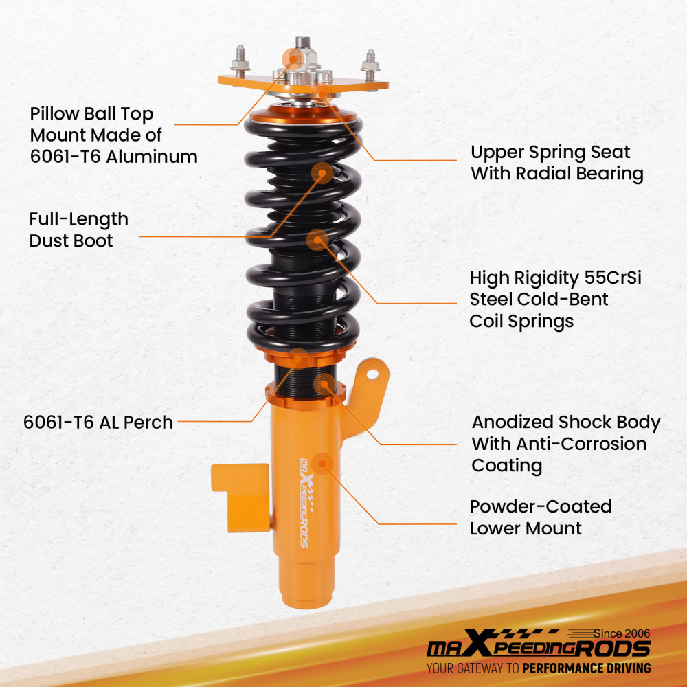 Coilover Suspension Strut Kit compatible for Mazda 3 BL BK Mazdaspeed 3 2005-2013
