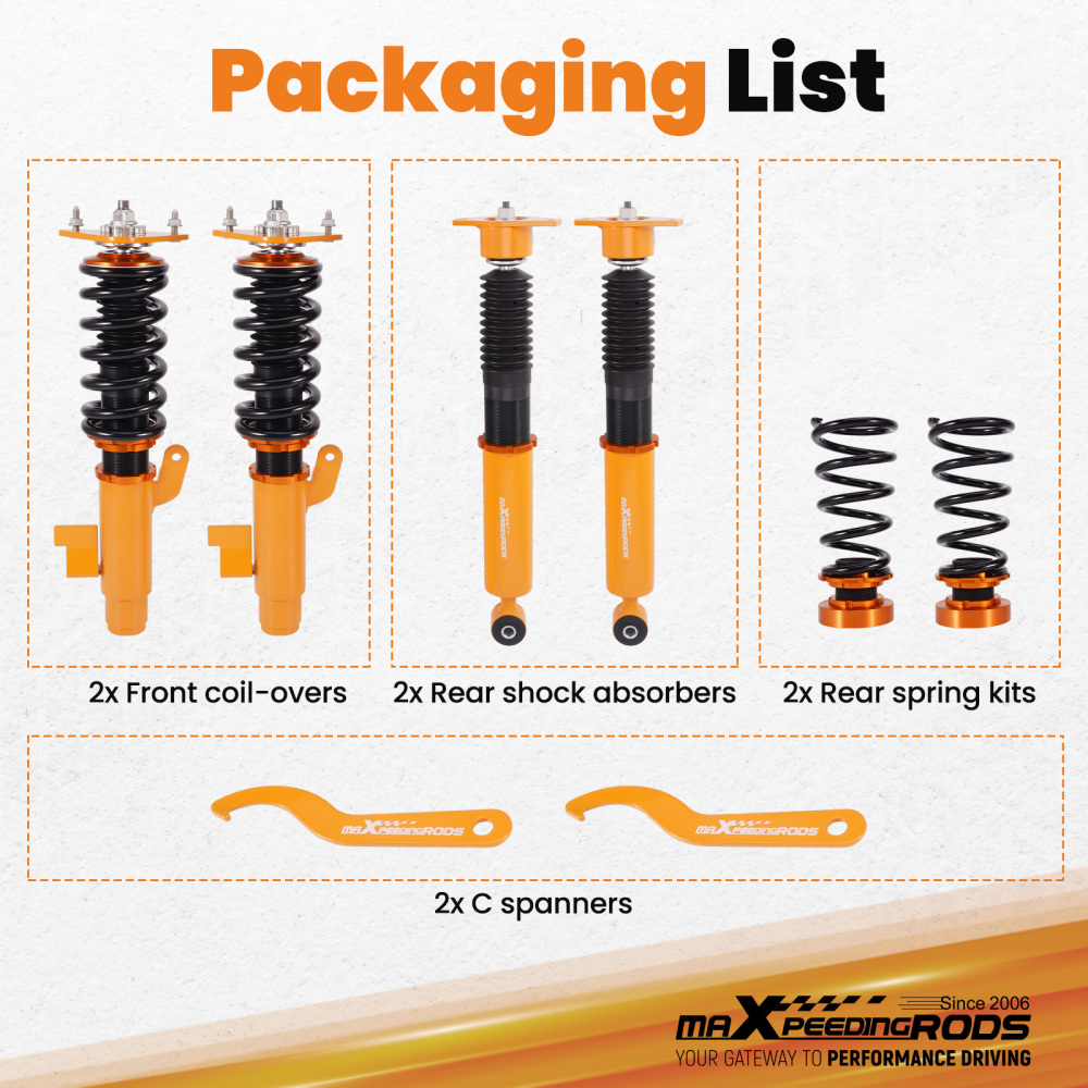 Coilover Suspension Strut Kit compatible for Mazda 3 BL BK Mazdaspeed 3 2005-2013