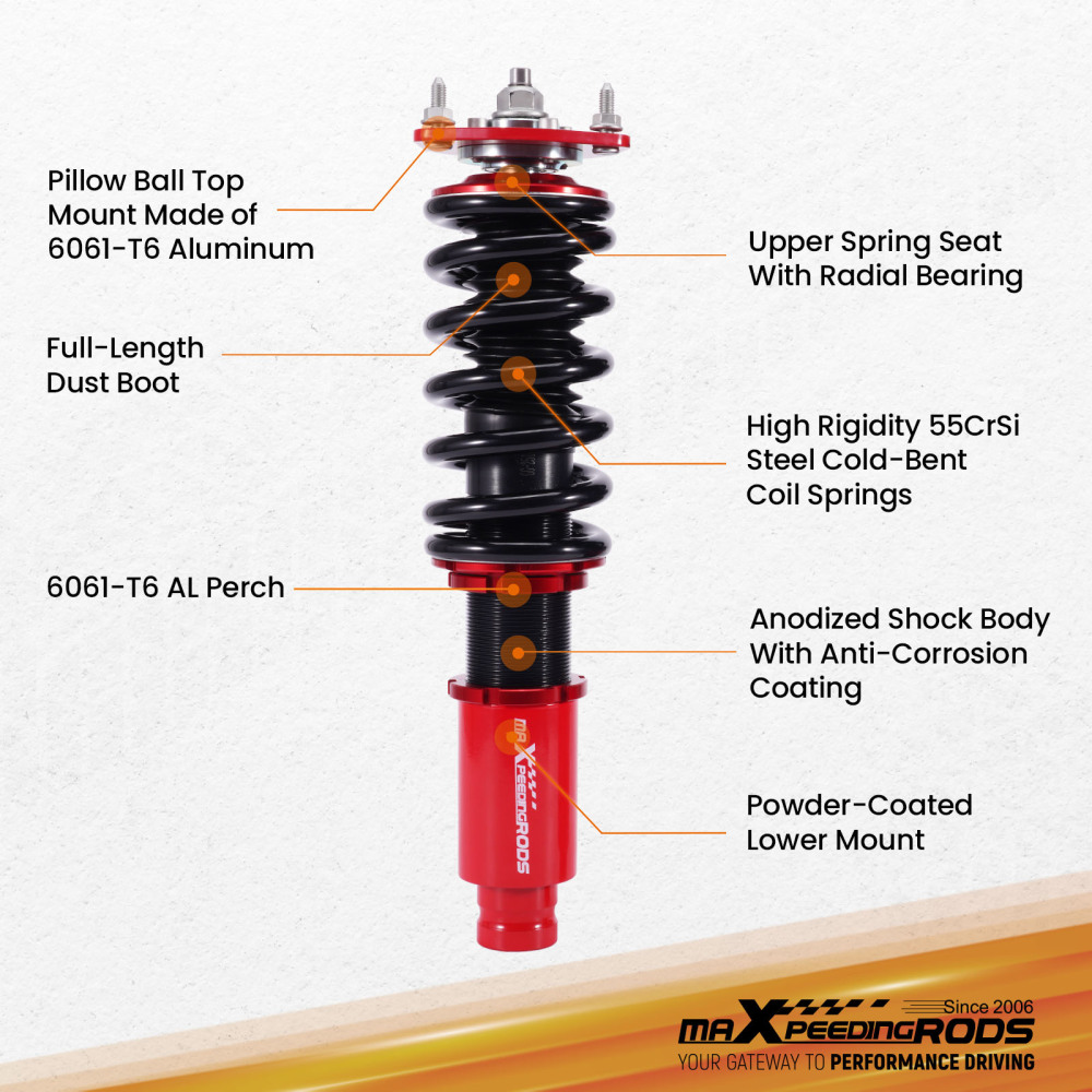 Coilovers Lowering Kit compatible for Mazda 6 2003 2004 2005 2006 2007 Shock Absorber