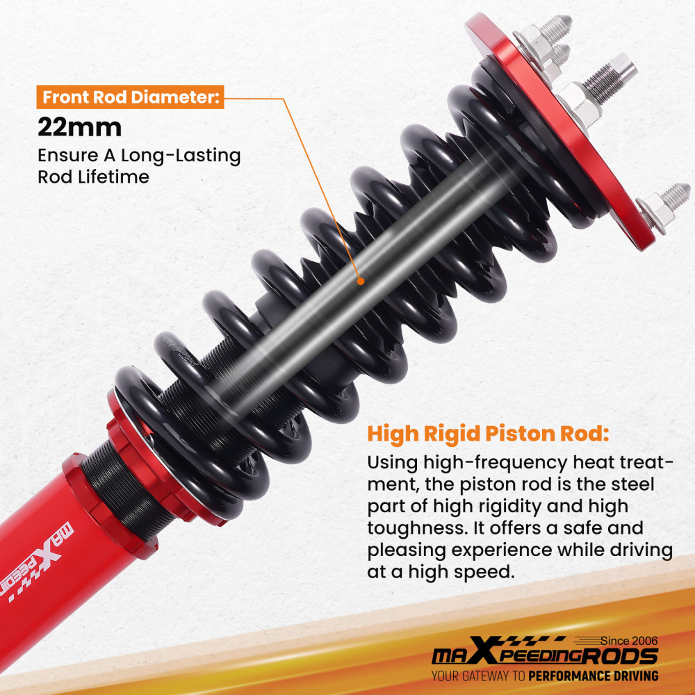 MaXpeedingrods Coilovers Suspension Lowering Kit compatible for Mazda Miata 2006-15 NC