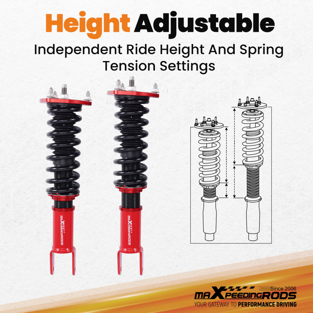 MaXpeedingrods Coilovers Suspension Lowering Kit compatible for Mazda Miata 2006-15 NC