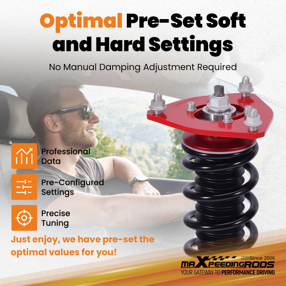 MaXpeedingrods Coilovers Suspension Lowering Kit compatible for Mitsubishi Mirage 97-01