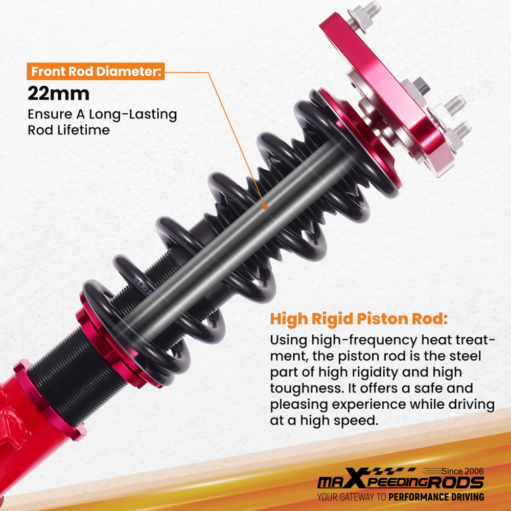 MaXpeedingrods Full Coilovers Adjustable Lowering Kit compatible for Ford Mustang 2015-2023