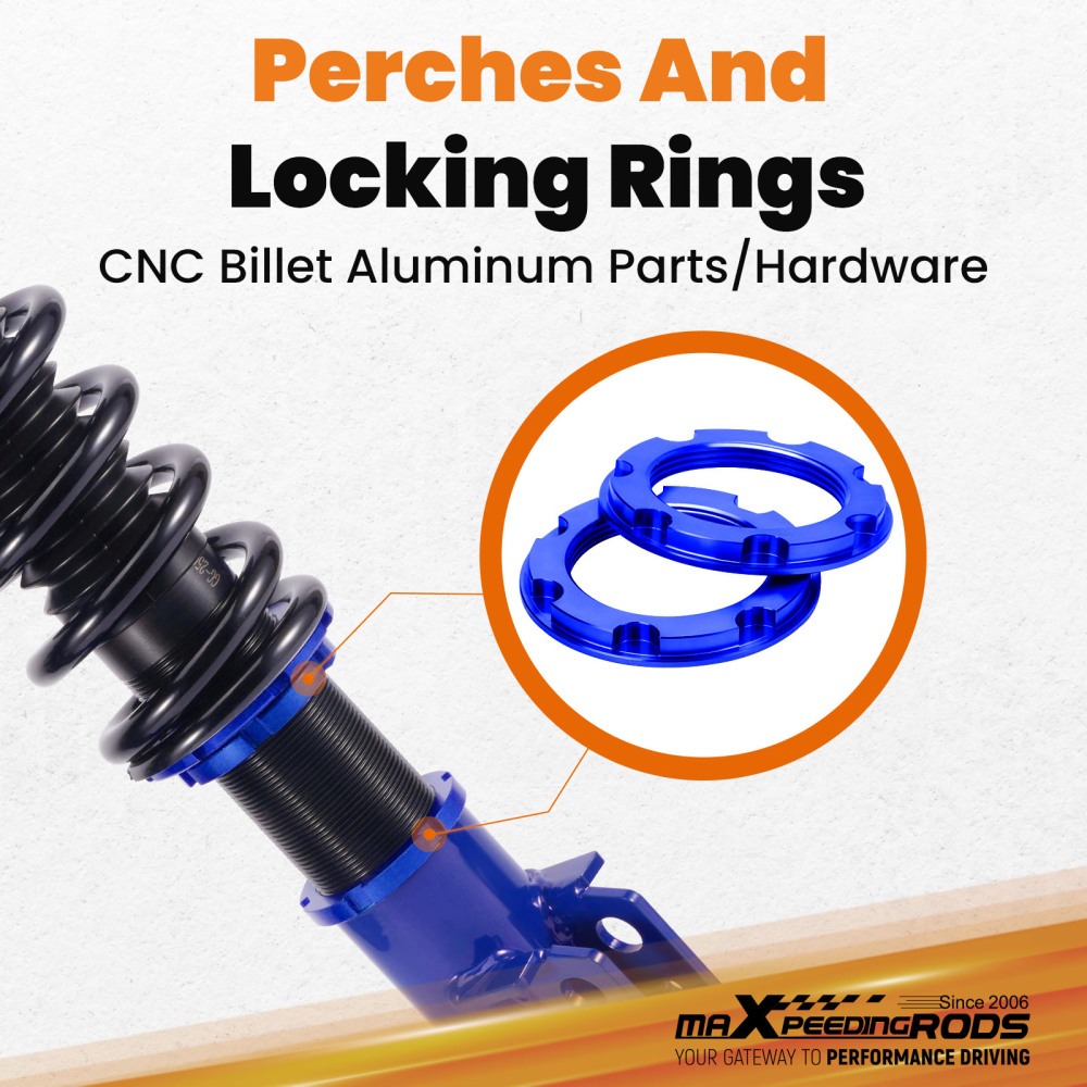 Coilover Lowering Kit compatible for Ford Mustang Base SN95 1994-2004 Front Camber Plate