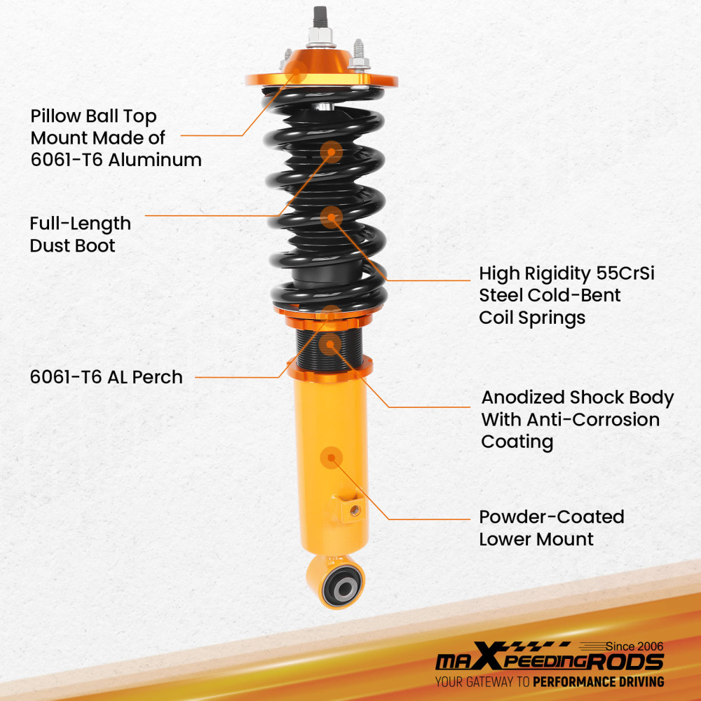 Ammortizzatori Suspension compatibile per MAZDA MIATA MX 5 NA NB 90-98 Coilover Lowering Kit