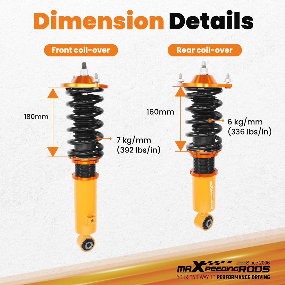 Ammortizzatori Suspension compatibile per MAZDA MIATA MX 5 NA NB 90-98 Coilover Lowering Kit