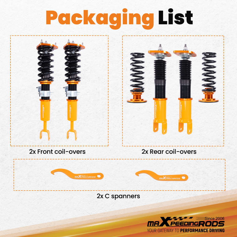 Coilovers Lowering Suspension Kit compatible for NISSAN 350Z 03-08 / Compatible for INFINITI G35 03-07