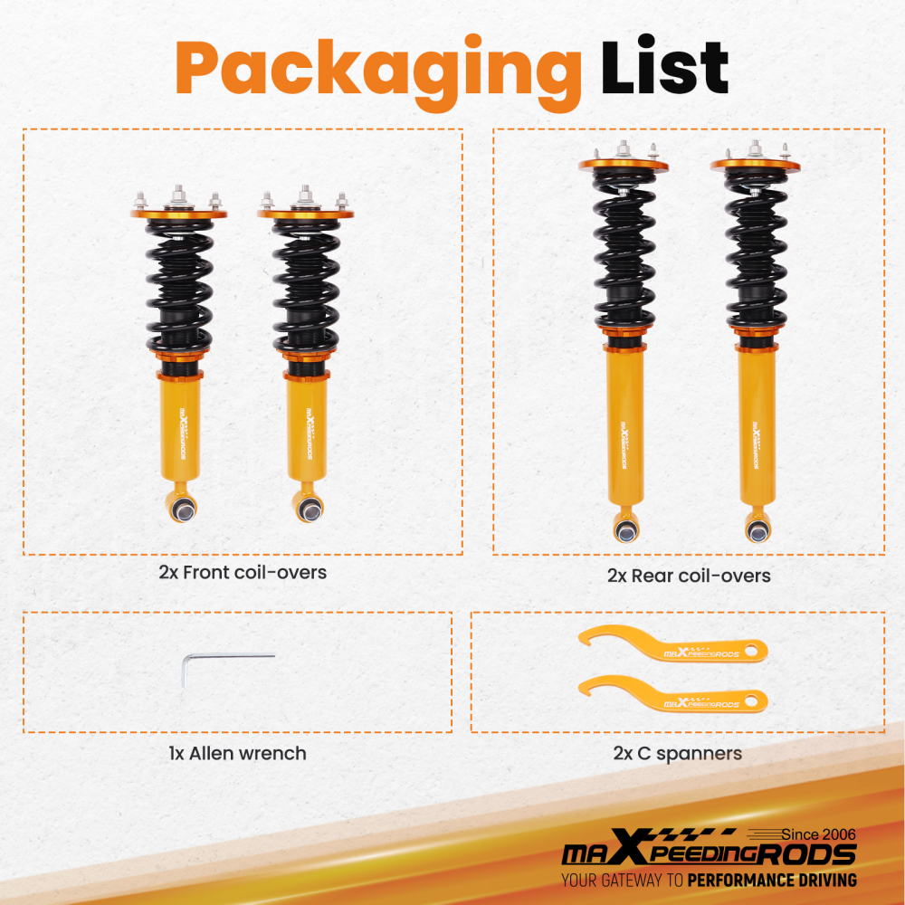 Full Height Adjustable Coilovers compatible for Nissan Skyline R33 ECR33 ER33 HR33 RB20E