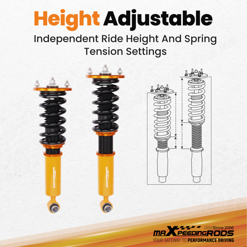 Full Height Adjustable Coilovers compatible for Nissan Skyline R33 ECR33 ER33 HR33 RB20E