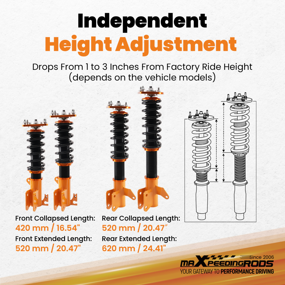 Coilovers Kit compatible for Mazda Protege ES 1999-2002 1.8L 2.0L Shock Absorbers Struts