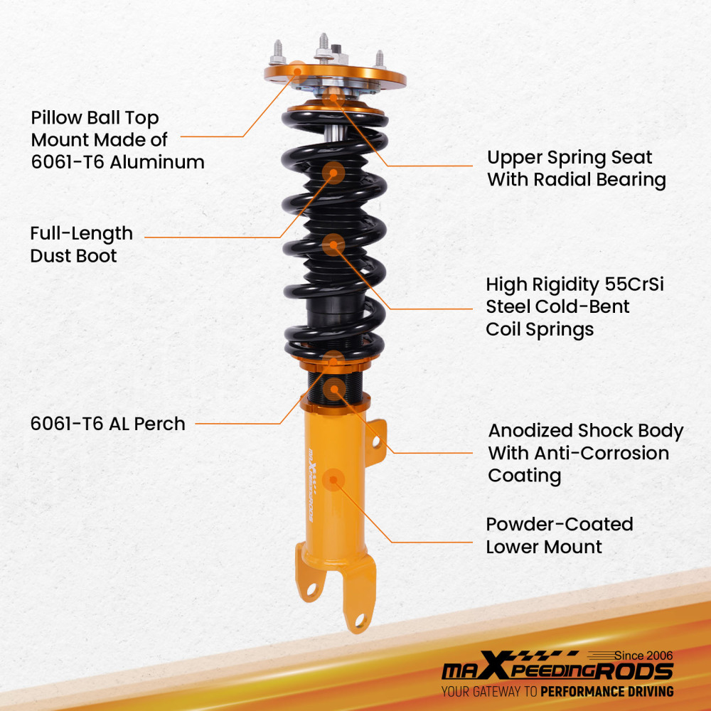 Coilovers Suspension Kit compatible for Dodge Challenger Sxt compatible for Srt Coupe 2-door 2011-2022