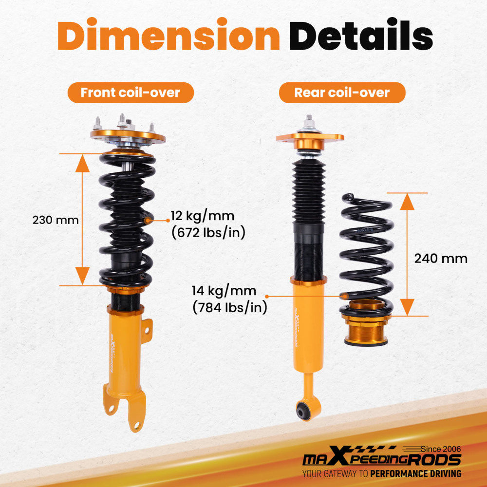Coilovers Suspension Kit compatible for Dodge Challenger Sxt compatible for Srt Coupe 2-door 2011-2022