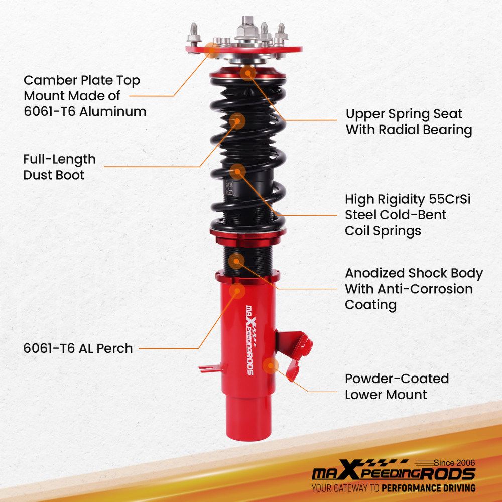 Coilovers Suspension Kit compatible for Mini R56 Hatchback 2007-2013 Cooper One