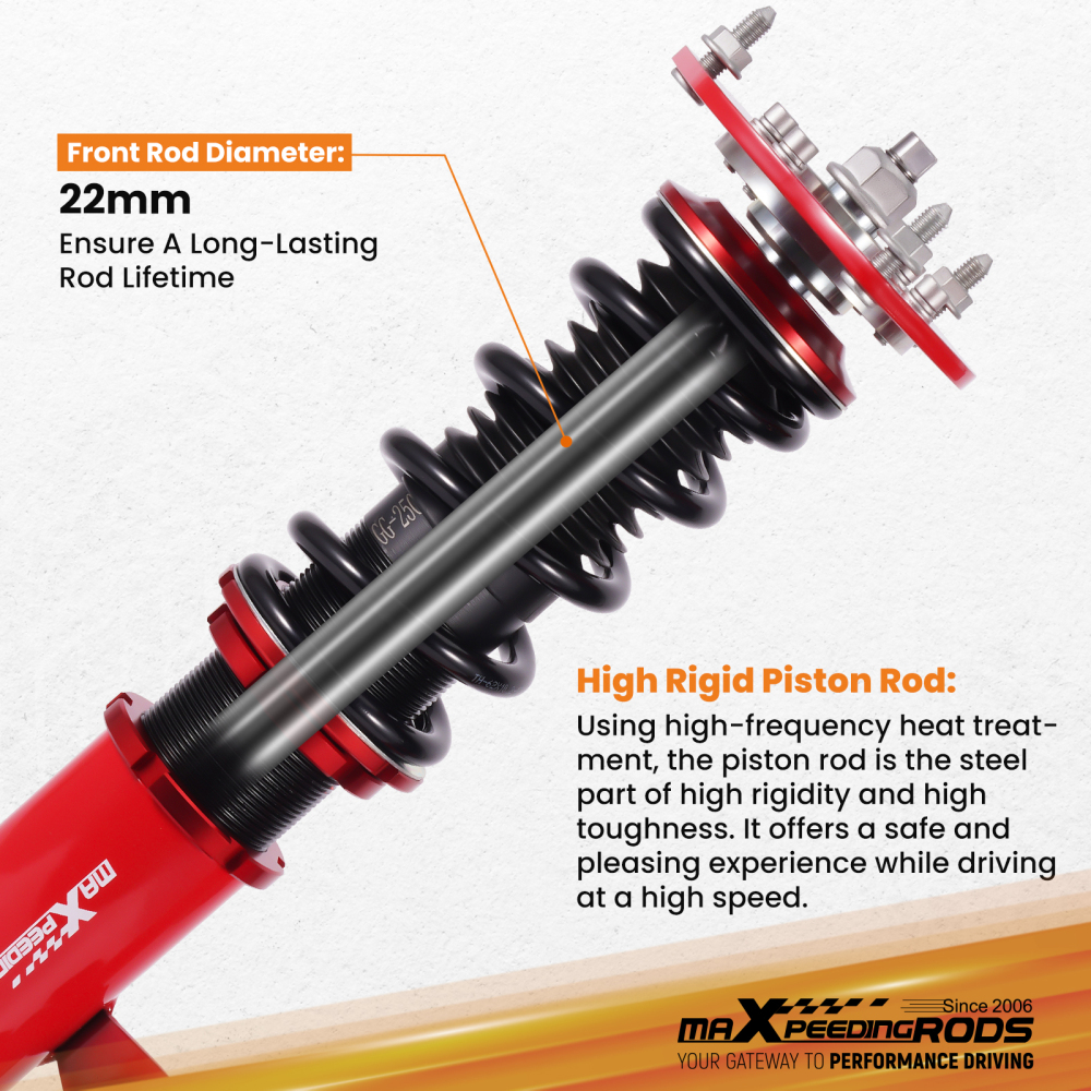 Kit Assetto a Ghiera Ammortizzatori compatibile per Mini R56 R57 R58 R59 Cooper / Cooper D