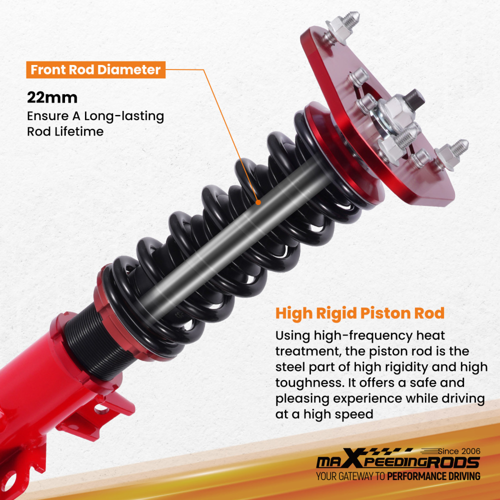 Front Rear Coilovers Suspension Kit For 2008-2015 compatible for SCION XB Base Wagon 2.4L