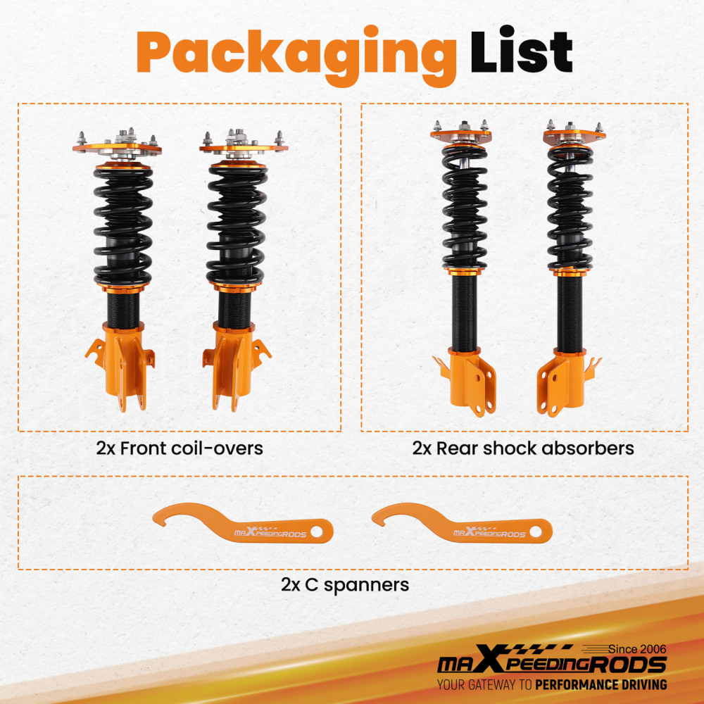 Compatible for Subaru Impreza GDB GDA 02-07 Adj HeightCamber Coilover Suspension Kit Lowering Kit